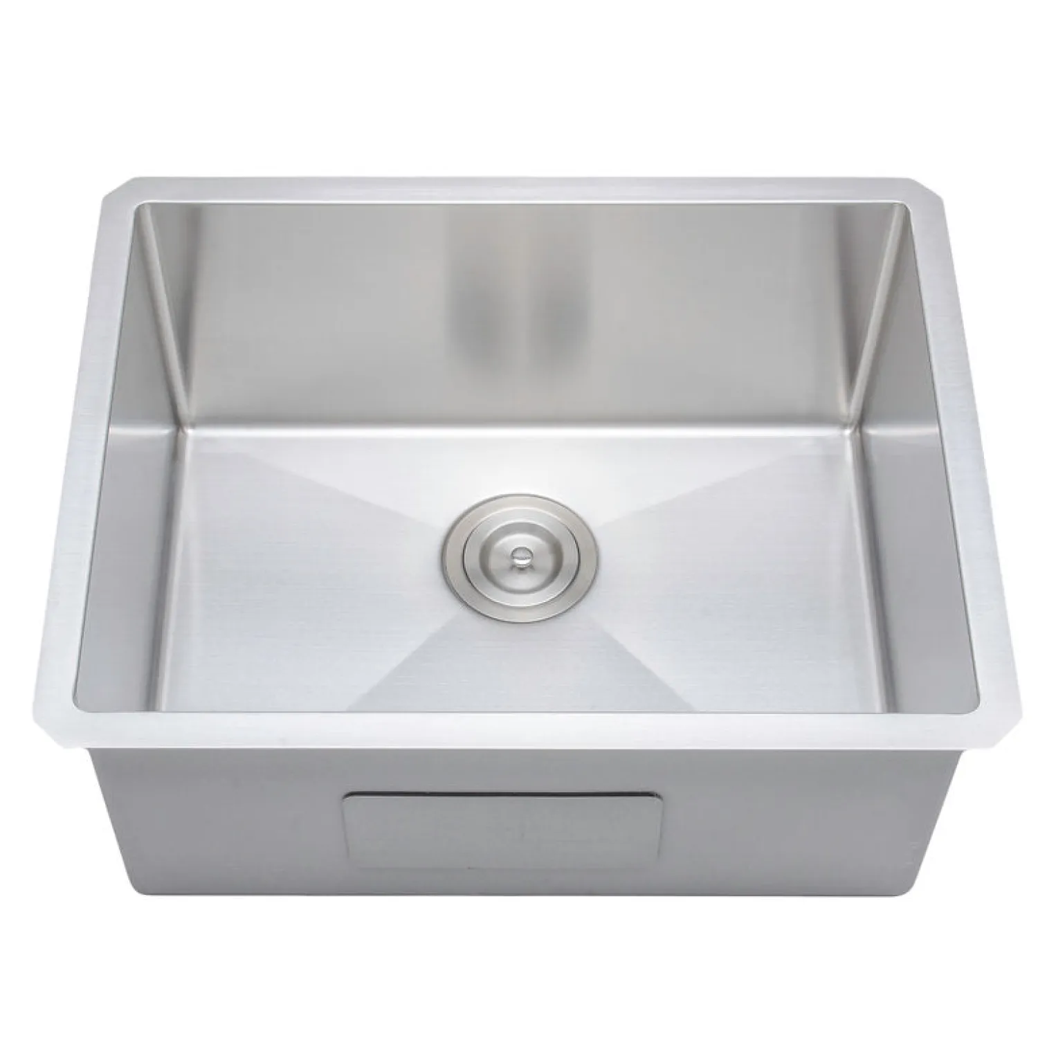 Clearance Handcrafted 23" 16-Gauge Undermount Single Bowl Stainless Steel Kitchen Sink with Grid Rack and Basket Strainer Stainless Steel Sinks|Single Bowl Sinks