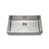 Hot Handcrafted 33" 16-Gauge Apron Front Farmhouse Single Bowl Stainless Steel Kitchen Sink Stainless Steel Sinks|Single Bowl Sinks