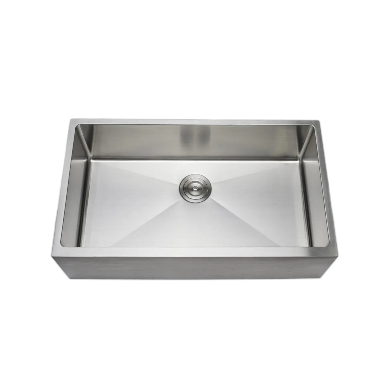 Hot Handcrafted 33" 16-Gauge Apron Front Farmhouse Single Bowl Stainless Steel Kitchen Sink Stainless Steel Sinks|Single Bowl Sinks