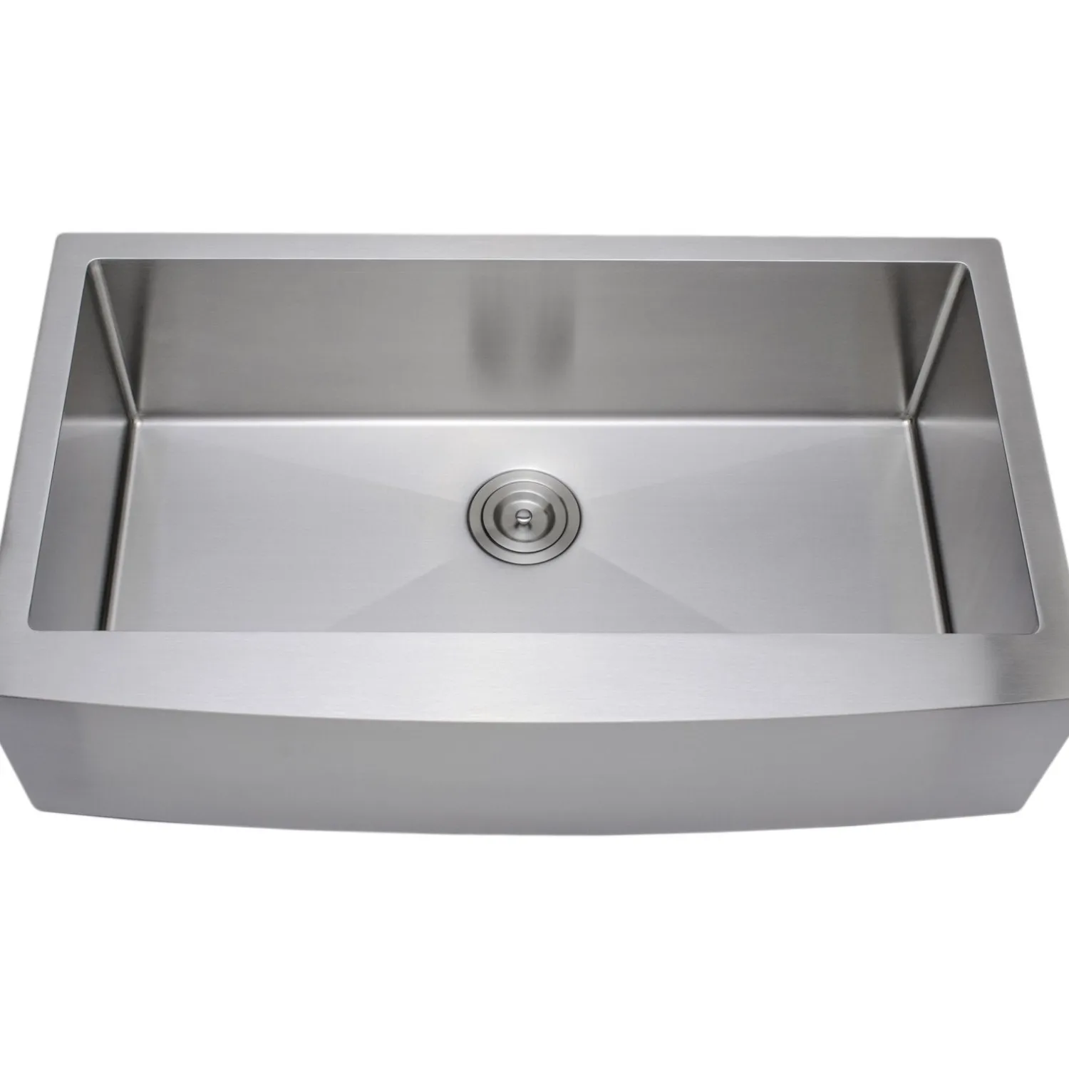 New Handcrafted 36" 16-Gauge Arched Apron Front Farmhouse Single Bowl Stainless Steel Kitchen Sink Stainless Steel Sinks|Single Bowl Sinks