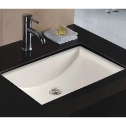 Online 22-Inch Rectangular Single Bowl Undermount Bathroom Sink Undermount