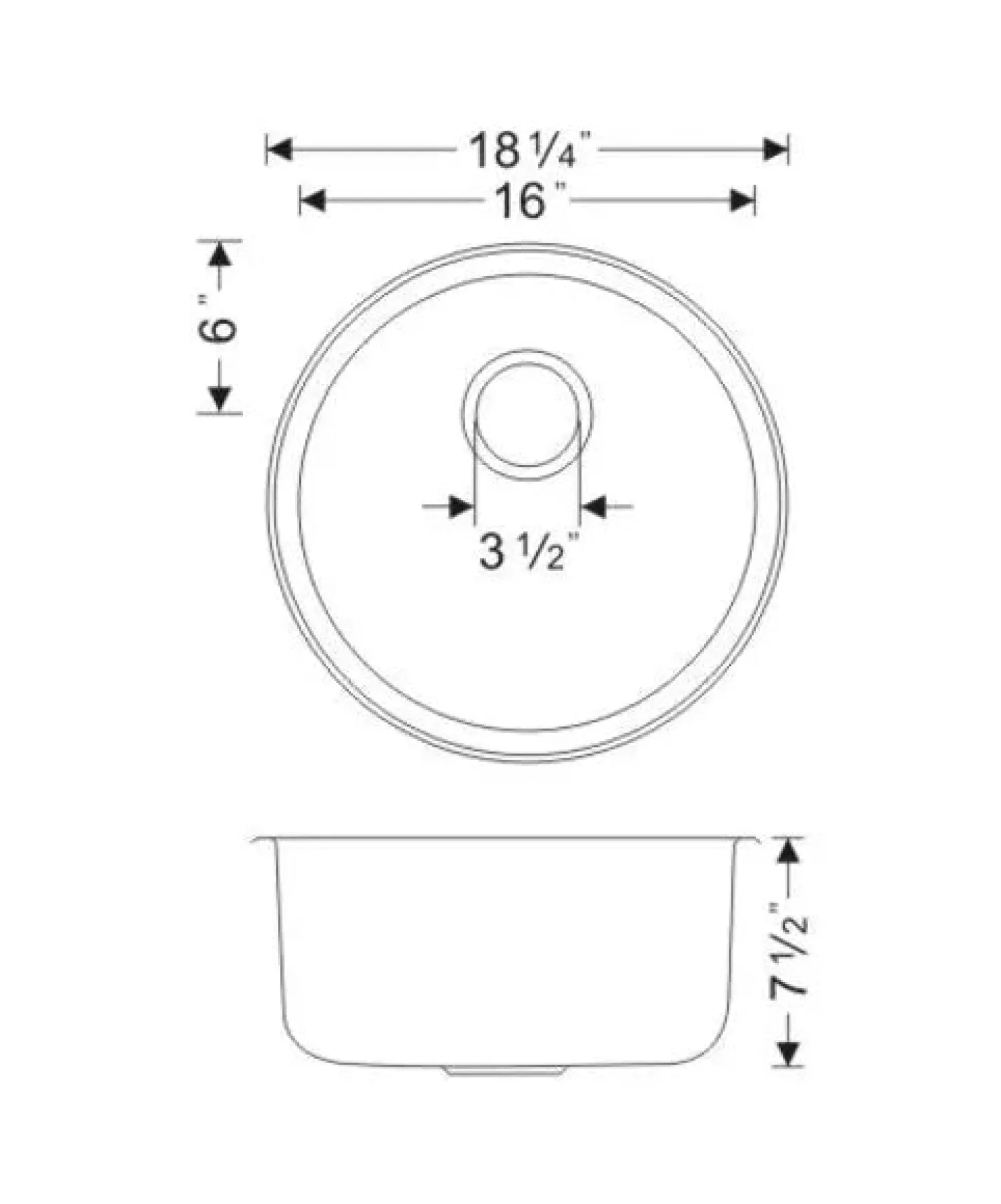 Sale 19" Round 18-Gauge Undermount Single Bowl Stainless Steel Kitchen Bar Sink with Grid Rack and Strainer Stainless Steel Sinks|Single Bowl Sinks