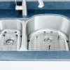 Best 32" Undermount Double Bowl 16 Gauge Stainless Kitchen Sink with Grids & Drains Stainless Steel Sinks|Double Bowl Sinks