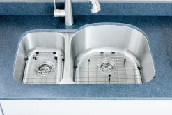 Best 32" Undermount Double Bowl 16 Gauge Stainless Kitchen Sink with Grids & Drains Stainless Steel Sinks|Double Bowl Sinks