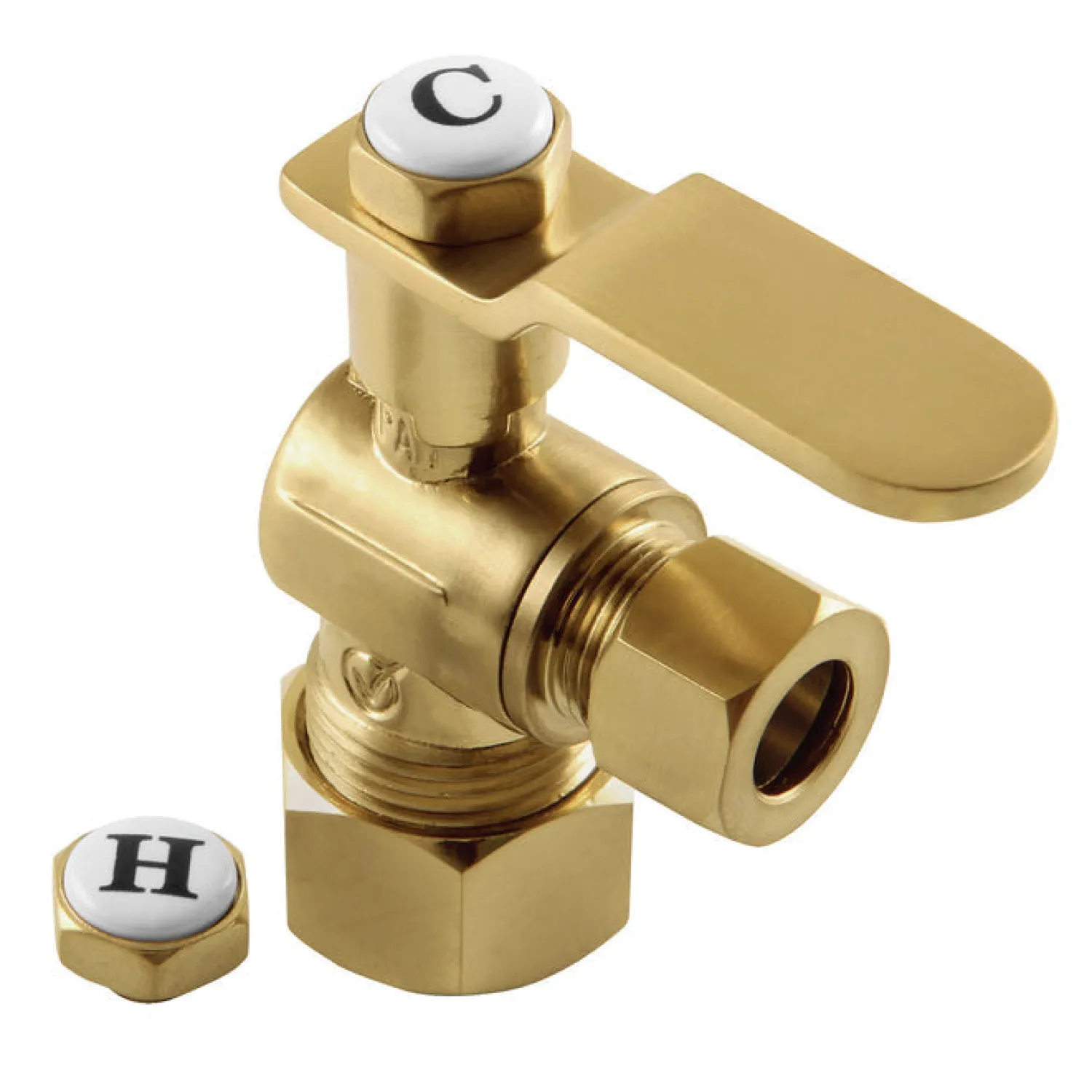 Sale Whitaker Angle Stop Valve- 5/8" x 3/8" O.D. Comp Toilet Parts
