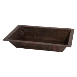 New 22" x 14" Heavy Gauge Copper Bathroom Sink Undermount