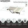Sale 28" x 21" Wall Mount Fold Down Shower Seat in Brushed Stainless Steel Shower Seats