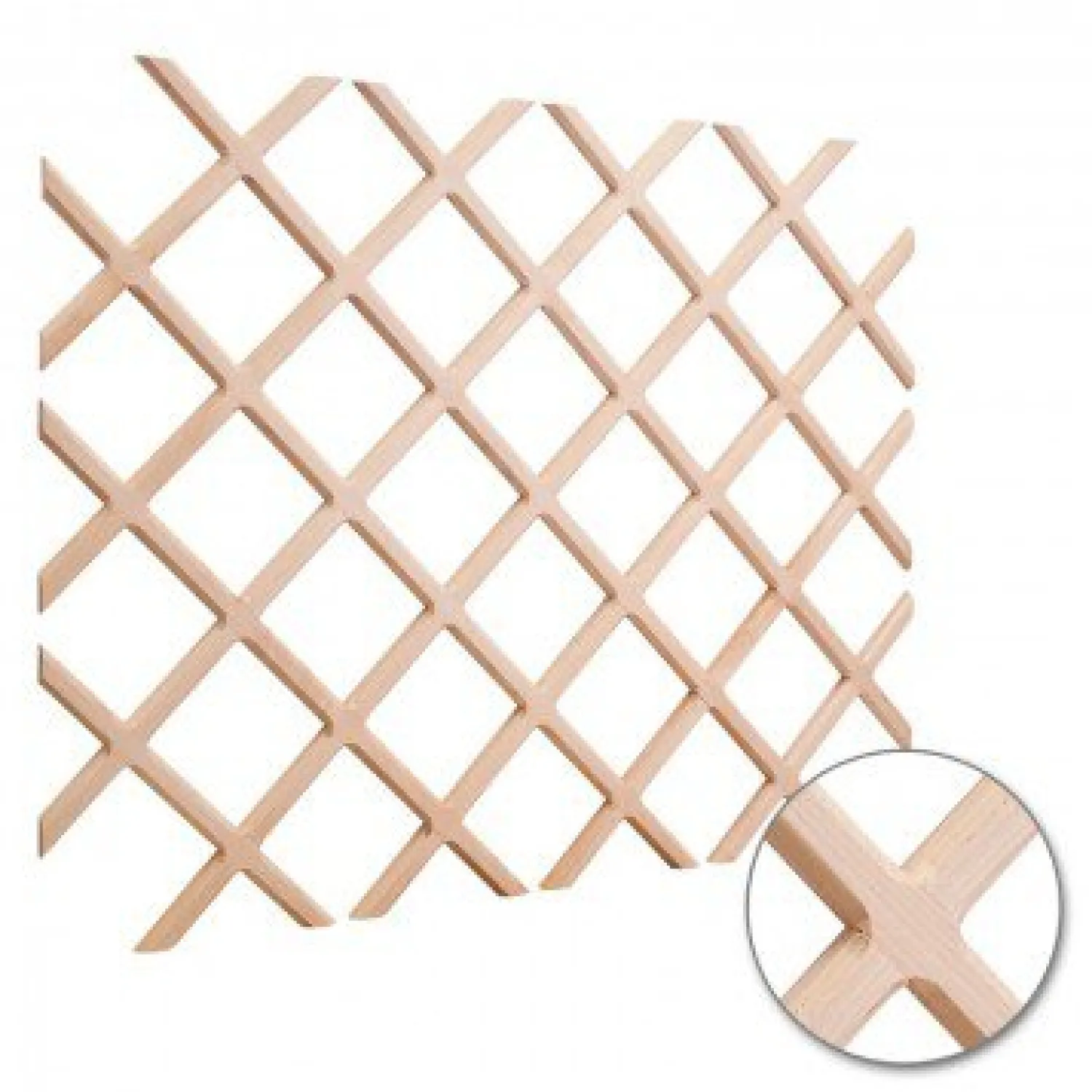 Online 24" x 30" Wine Lattice Rack with Bevel Storage & Organization