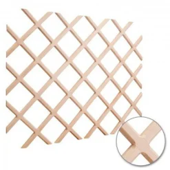 36" x 48" Wine Lattice Rack with Bevel Storage & Organization