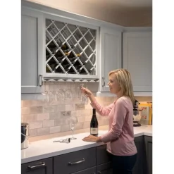 36" x 48" Wine Lattice Rack with Bevel Storage & Organization