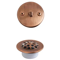 Online Zinc Alloy Trip Lever Tub Drain Conversion Kit in Antique Copper Tub Drains