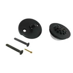 Zinc Alloy Trip Lever Tub Drain Conversion Kit in Matte Black Tub Drains