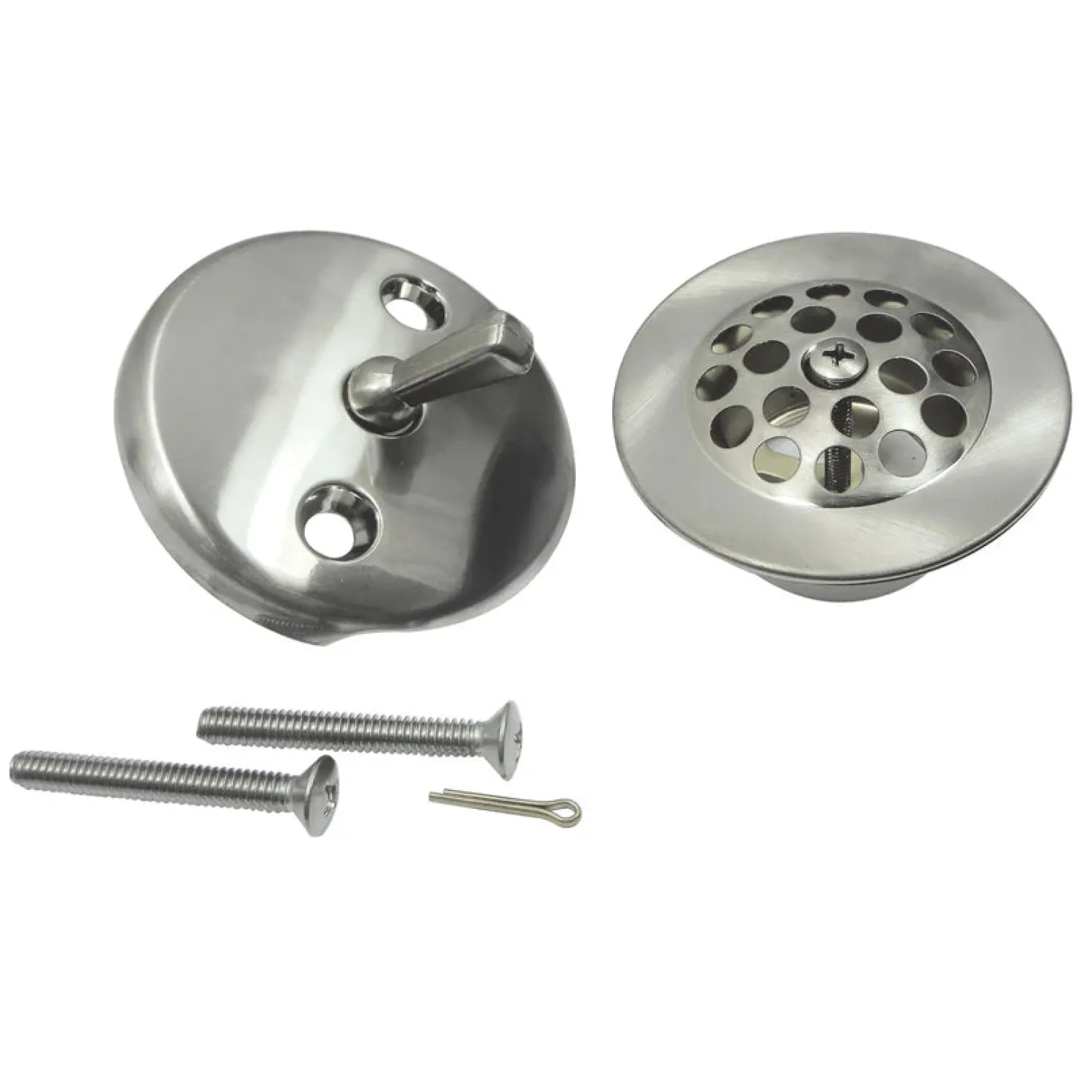 Hot Zinc Alloy Trip Lever Tub Drain Conversion Kit in Brushed Nickel Tub Drains
