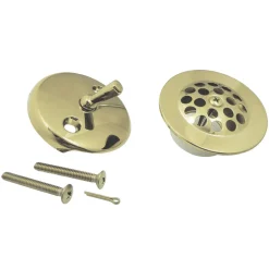 Hot Zinc Alloy Trip Lever Tub Drain Conversion Kit in Polished Brass Tub Drains